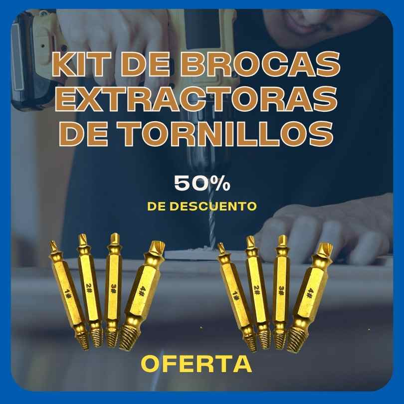 Kit de Brocas de Doble Punta extractoras de tornillos