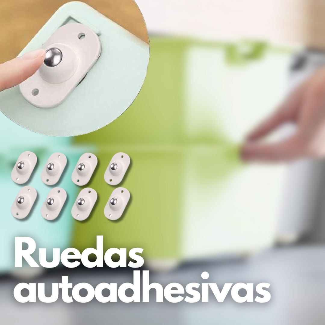 Ruedas giratorias autoadhesivas