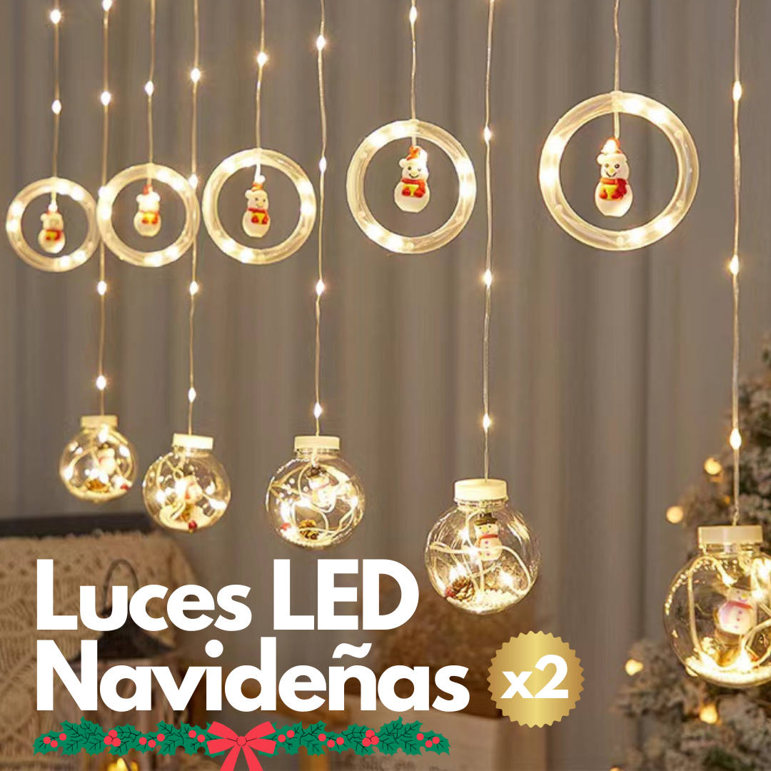 Guirnalda Navideña 5 Bombillos y 5 Aros Led