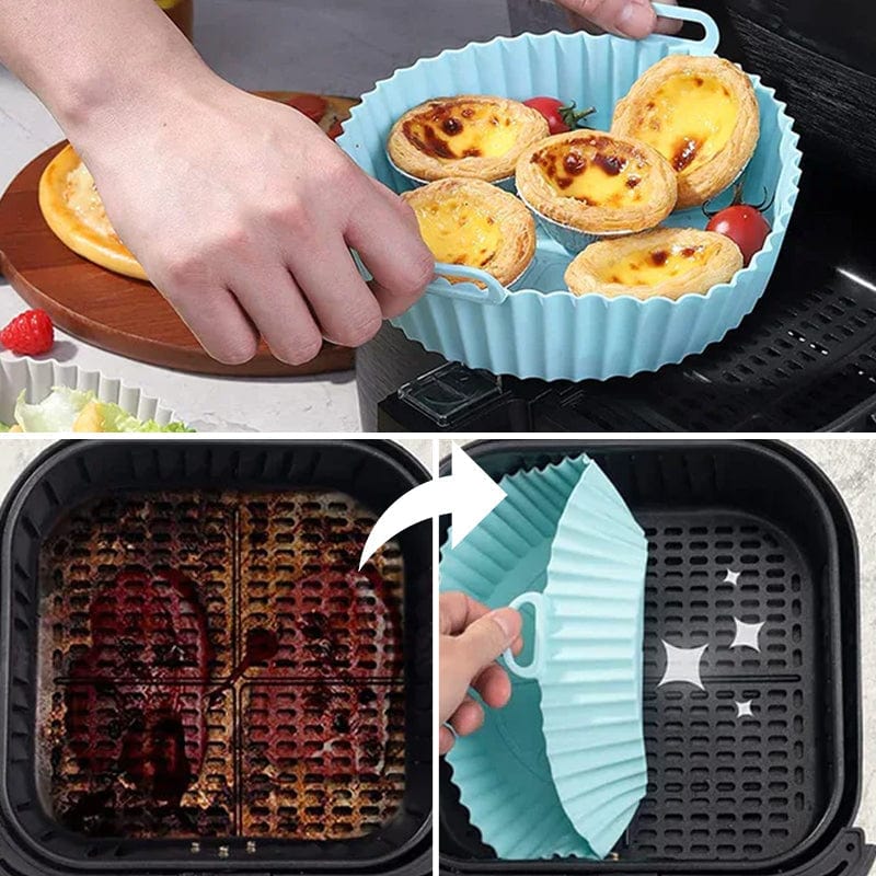 JUEGO DE 6 MOLDES DE SILICONA PREMIUM PARA AIR FRYER.
