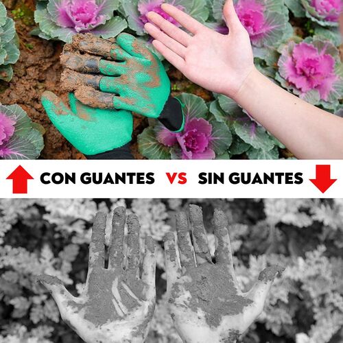 GUANTES DE JARDINERIA CON GARRAS promoción 2 Pares (4 unidades)