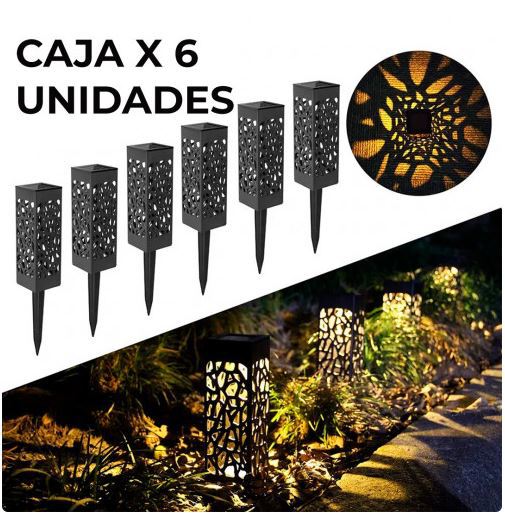 Juego 6 Luces Solares de Jardín