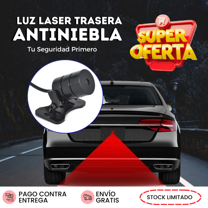 LUZ LÁSER TRASERA ANTINIEBLA | 50% DE DESCUENTO + ENVÍO GRATIS
