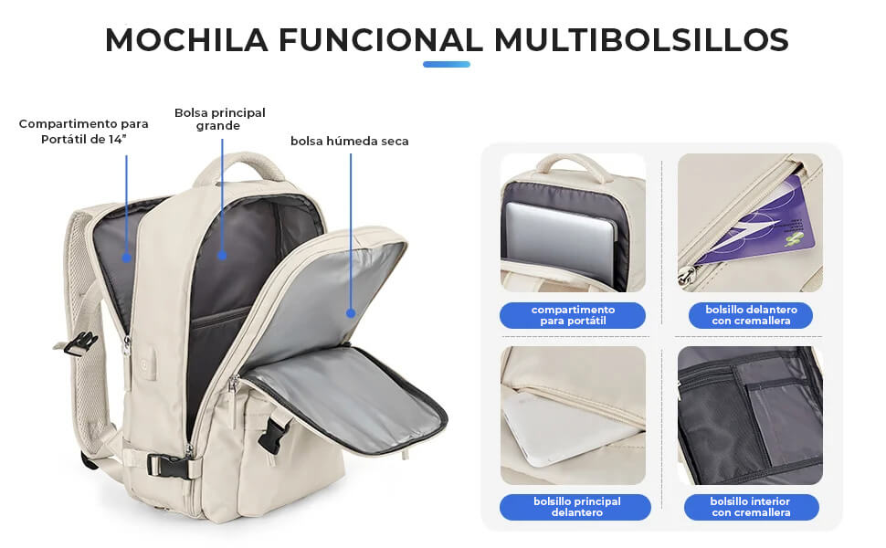 MOCHILA VIAJERA EXPANDIBLE VIRAL | 50% DE DESCUENTO + ENVÍO GRATIS (Copia)