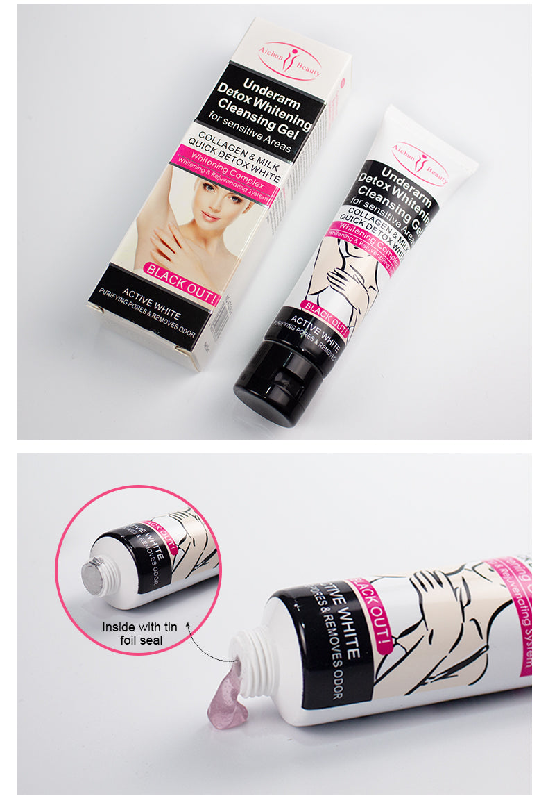 Crema blanqueador corporal para axilas y bikini