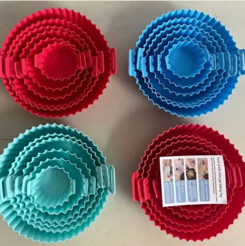 JUEGO DE 6 MOLDES DE SILICONA PREMIUM PARA AIR FRYER.