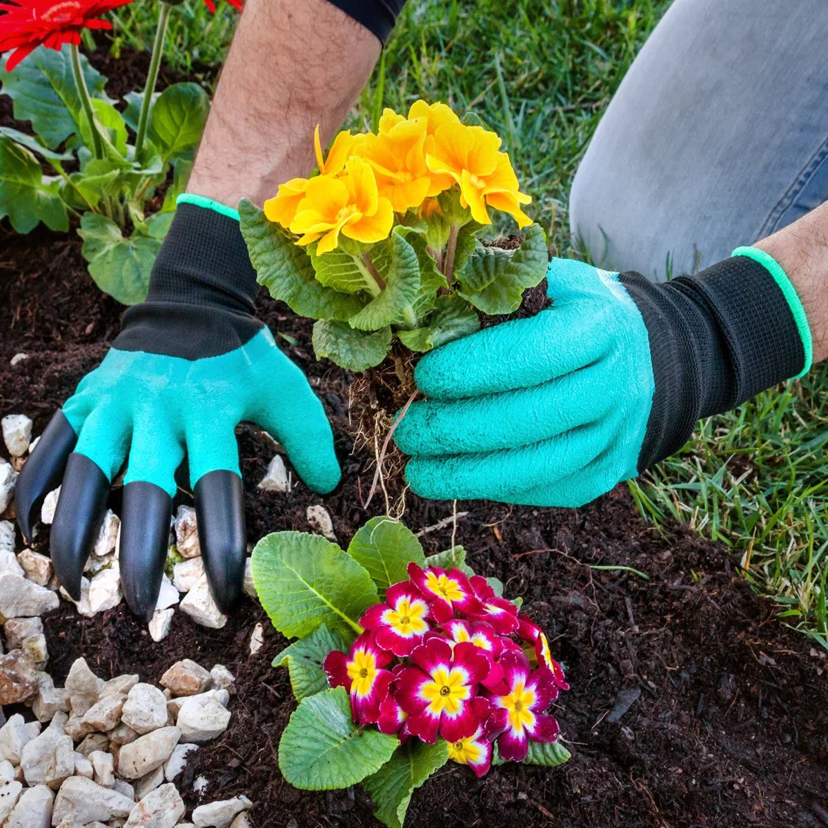 GUANTES DE JARDINERIA CON GARRAS promoción 2 Pares (4 unidades)