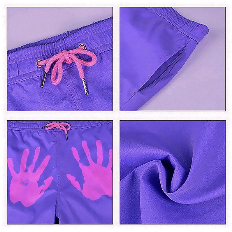 Pantalonetas que cambian de color con la temperatura del agua .