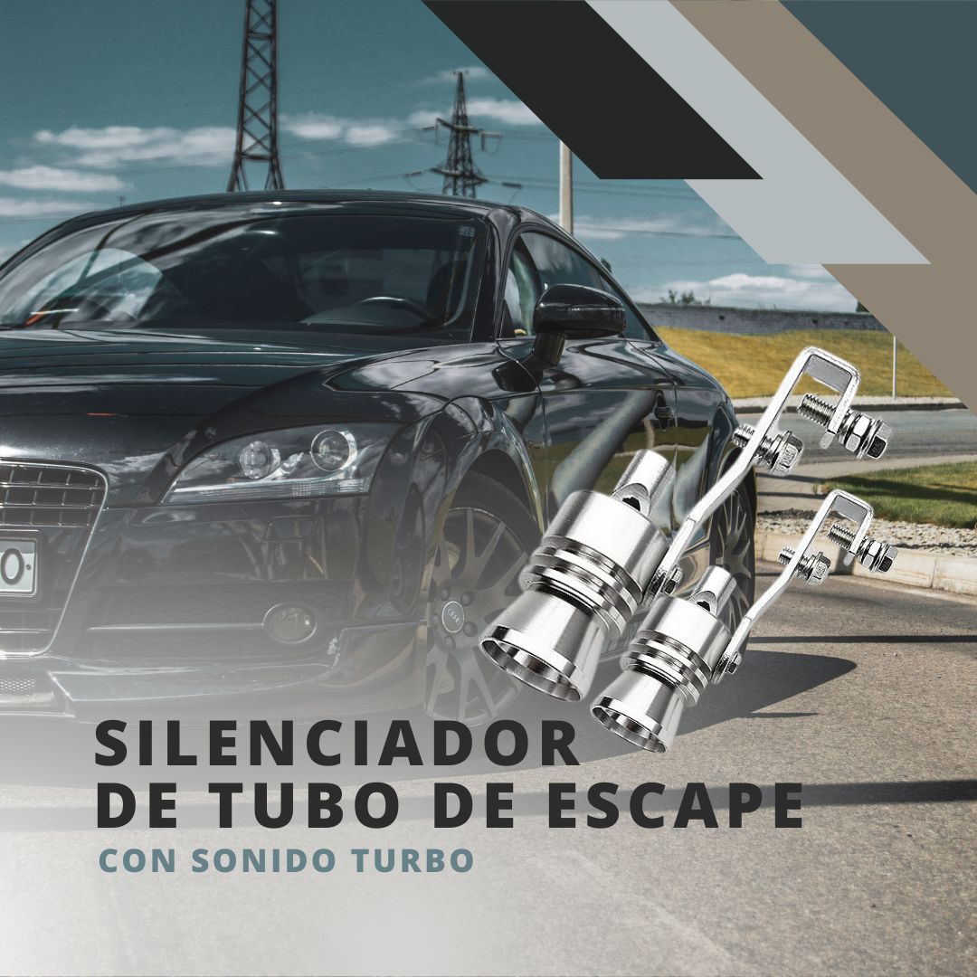 Silenciador de tubo de escape con sonido turbo