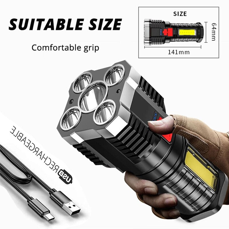 Linterna Led de 4 Nucleos Potente Smart Light TM