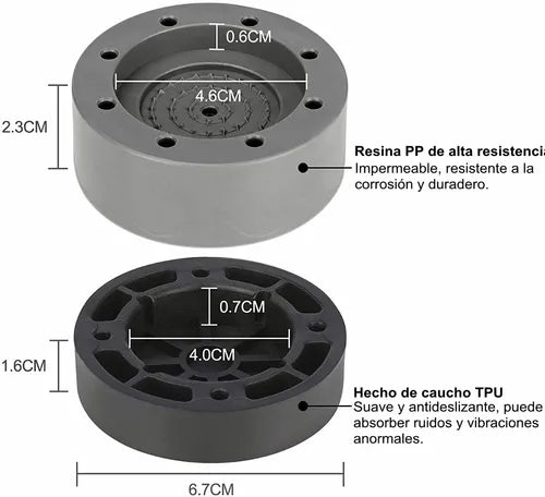 SOPORTES ANTIVIBRACIÓN PARA LAVADORAS