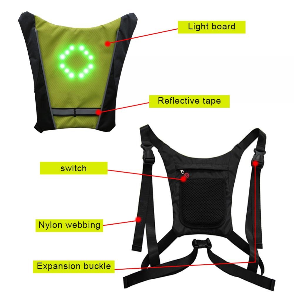 Chaleco para ciclismo con control remoto