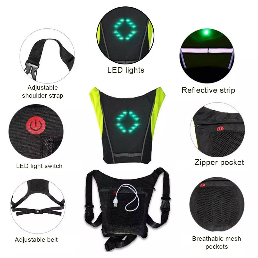 Chaleco para ciclismo con control remoto