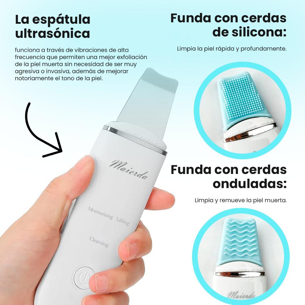 Limpiador Facial Ultrasónico Elimina Piel Muerta y Espinillas