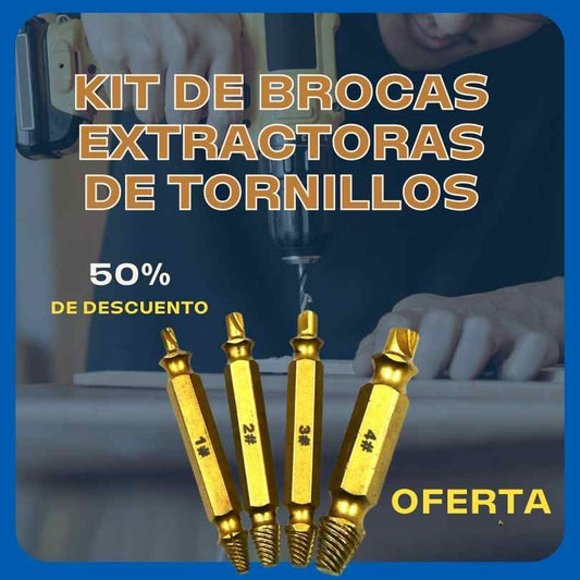 Kit de Brocas de Doble Punta extractoras de tornillos