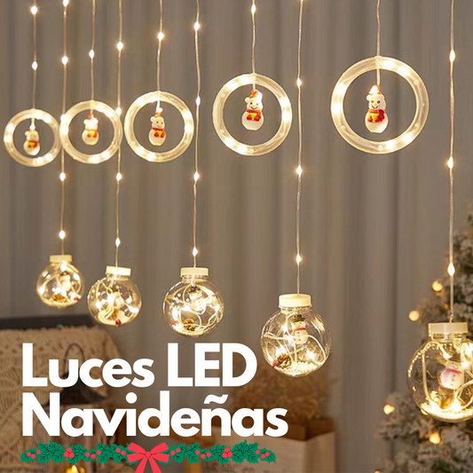 Guirnalda Navideña 5 Bombillos y 5 Aros Led