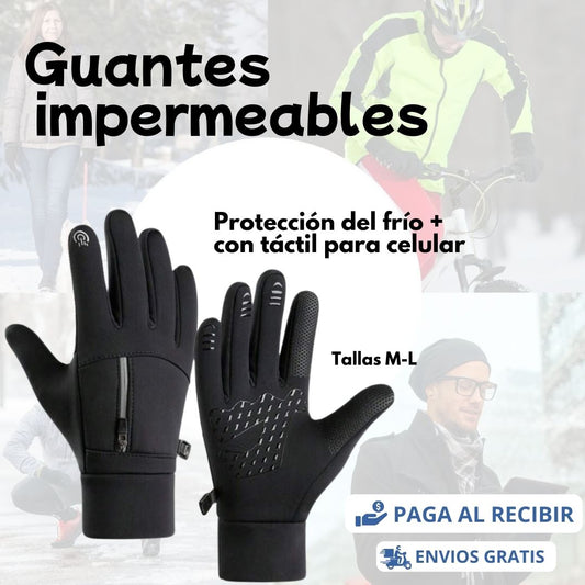 Guantes térmicos impermeables con táctil para celular