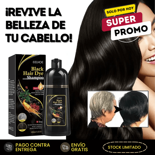 Shampoo Cubrecanas Negro 3 En 1 | 50% De Descuento + Envío Gratis