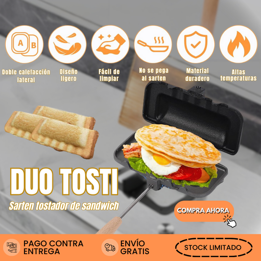 DUO TOSTI - Sartén Tostador De Sándwich | 50% De Descuento + Envío Gratis