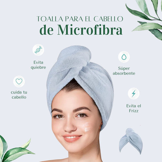 Toalla para cabello de Microfibra anti frizz